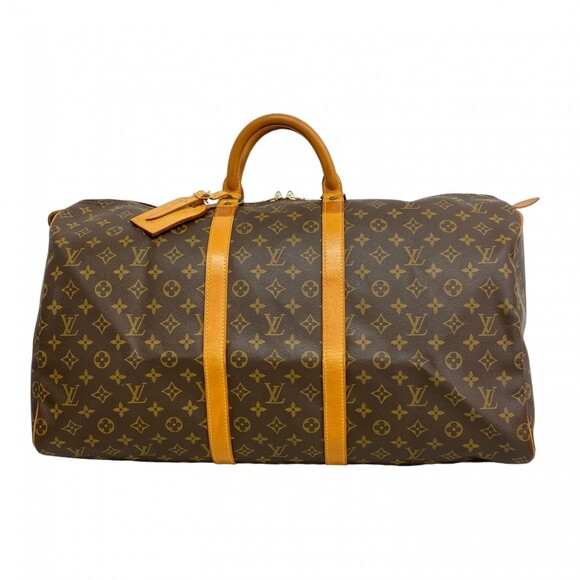 LOUIS VUITTON Authentic Brown Monogram Keepall 55 Boston Bag - Picture 1 of 13